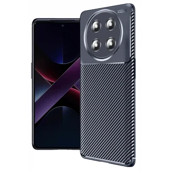 Mey İthalat®  Honor Magic 7 Lite Kılıf Auto Focus Karbon Kapak - Lacivert