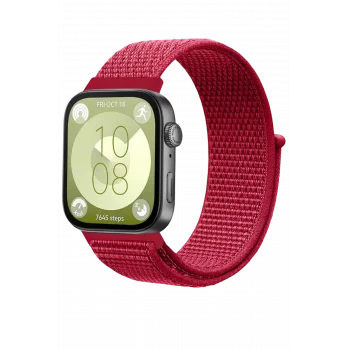 Mey İthalat® Huawei Fit 4 Hasırlı Cırtcırtlı Kordon - Kırmızı