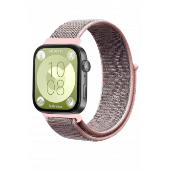 Mey İthalat® Huawei Fit 4 Hasırlı Cırtcırtlı Kordon - Pembe
