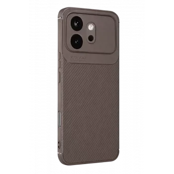 Mey İthalat®  Huawei Honor 600 Auto Focus Karbon Kapak - Gri