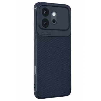 Mey İthalat®  Huawei Honor 600 Auto Focus Karbon Kapak - Lacivert