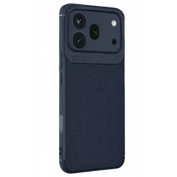 Mey İthalat®  Huawei Honor 600 Pro Auto Focus Karbon Kapak - Lacivert