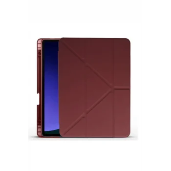 Mey İthalat®  Huawei Honor Pad X9 11.5 Kılıf Kalemlikli Mars Tablet Kılıfı - Mürdüm