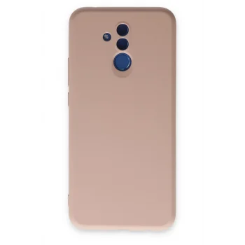 Mey İthalat®  Huawei Mate 20 Lite Kılıf Nano içi Kadife Silikon - Pudra