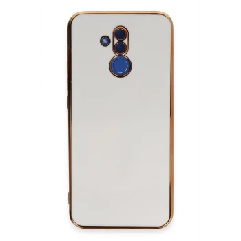 Mey İthalat®  Huawei Mate 20 Lite Kılıf Volet Silikon - Beyaz