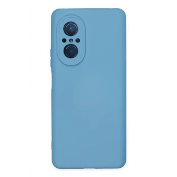 Mey İthalat®  Huawei Nova 9 SE Kılıf Nano içi Kadife Silikon - Mavi