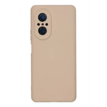 Mey İthalat®  Huawei Nova 9 SE Kılıf Nano içi Kadife Silikon - Pudra