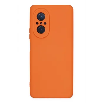 Mey İthalat®  Huawei Nova 9 SE Kılıf Nano içi Kadife Silikon - Turuncu