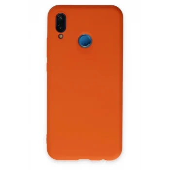 Mey İthalat®  Huawei P20 Lite Kılıf Nano içi Kadife Silikon - Turuncu