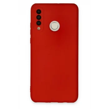 Mey İthalat®  Huawei P30 Lite Kılıf Nano içi Kadife Silikon - Kırmızı