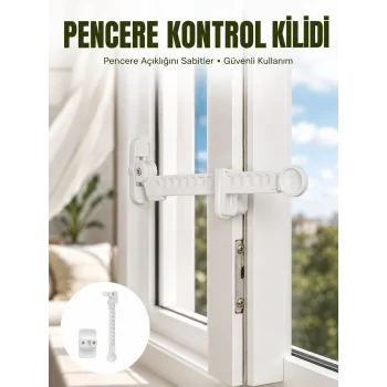 Mey İthalat® İçe Açılan Camlar İçin Emniyet Kilidi Seti 3’lü Yeni Nesil