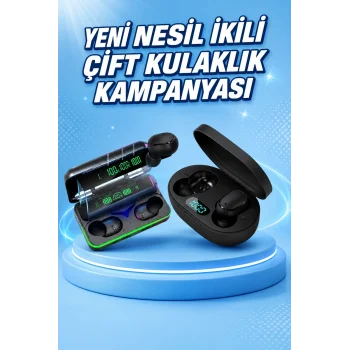 Mey İthalat® İkili Bluetooth Kulaklık Dijital Göstergeli Uzun Pil Ömrü Yüksek Ses Kaliteli