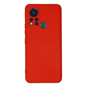 Mey İthalat®  İnfinix Hot 11s Kılıf Nano içi Kadife Silikon - Kırmızı