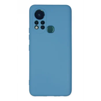 Mey İthalat®  İnfinix Hot 11s Kılıf Nano içi Kadife Silikon - Mavi