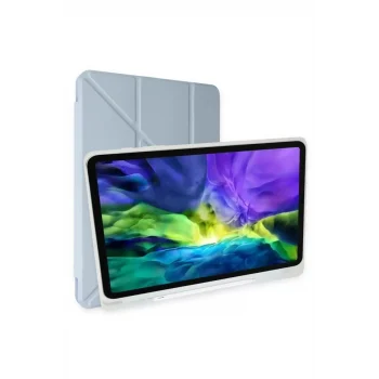 Mey İthalat®   iPad 10.2 (8.nesil) Kılıf Kalemlikli Mars Tablet Kılıfı - Mavi
