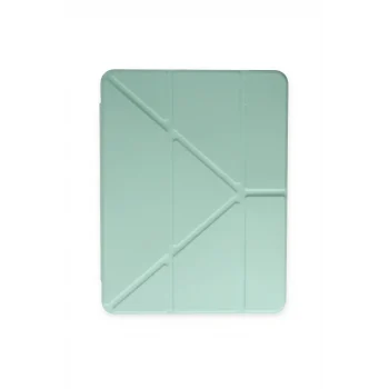 Mey İthalat®   iPad 2022 10.9 (10.nesil) Kılıf Kalemlikli Mars Tablet Kılıfı - Açık Yeşil