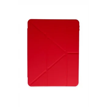 Mey İthalat®   iPad 2022 10.9 (10.nesil) Kılıf Kalemlikli Mars Tablet Kılıfı - Kırmızı