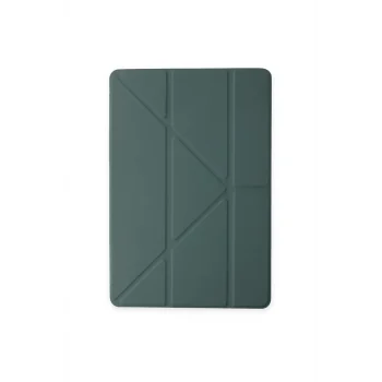 Mey İthalat®   iPad 2022 10.9 (10.nesil) Kılıf Kalemlikli Mars Tablet Kılıfı - Koyu Yeşil