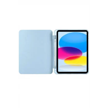 Mey İthalat®   iPad 2022 10.9 (10.nesil) Kılıf Kalemlikli Mars Tablet Kılıfı - Mavi