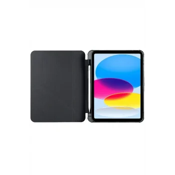 Mey İthalat®   iPad 2022 10.9 (10.nesil) Kılıf Kalemlikli Mars Tablet Kılıfı - Siyah