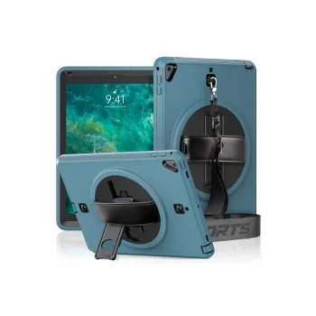 Mey İthalat®   iPad 5 Air 9.7 Kılıf Strap-C Otterbox Tablet Kapak - Mavi
