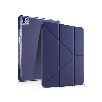 Mey İthalat®   iPad Air 13 (2024) Kılıf Kalemlikli Mars Tablet Kılıfı - Lacivert