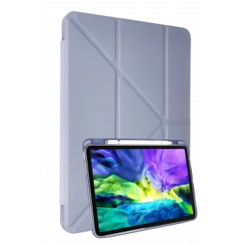 Mey İthalat®   iPad Air 4 10.9 Kılıf Kalemlikli Mars Tablet Kılıfı - Lila