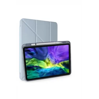 Mey İthalat®   iPad Air 4 10.9 Kılıf Kalemlikli Mars Tablet Kılıfı - Mavi