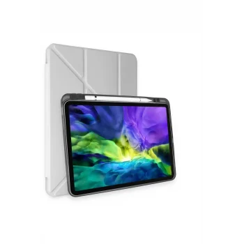 Mey İthalat®   iPad Pro 11 (2018) Kılıf Kalemlikli Mars Tablet Kılıfı - Gri