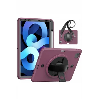 Mey İthalat®   iPad Pro 11 (2020) Kılıf Strap-C Otterbox Tablet Kapak - Mürdüm