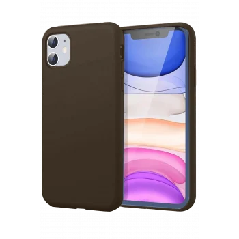 Mey İthalat®   iPhone 11 Kılıf First Silikon - Kahverengi