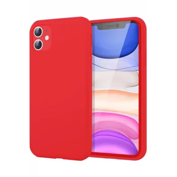 Mey İthalat®   iPhone 11 Kılıf First Silikon - Kırmızı