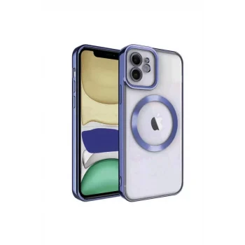 Mey İthalat®   iPhone 11 Kılıf Kross Magneticsafe Kapak - Lacivert