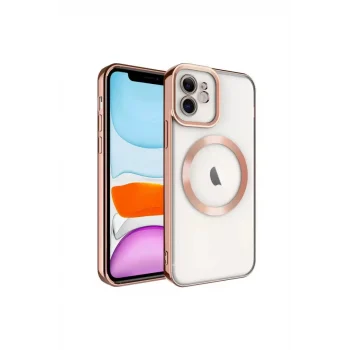 Mey İthalat®   iPhone 11 Kılıf Kross Magneticsafe Kapak - Rose