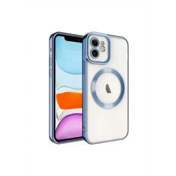 Mey İthalat®   iPhone 11 Kılıf Kross Magneticsafe Kapak - Sierra Blue