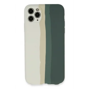 Mey İthalat®   iPhone 11 Pro Kılıf Ebruli Lansman Silikon - Beyaz-Gri