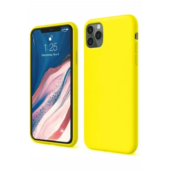 Mey İthalat®   iPhone 11 Pro Kılıf First Silikon - Sarı