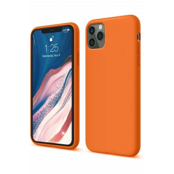 Mey İthalat®   iPhone 11 Pro Kılıf First Silikon - Turuncu