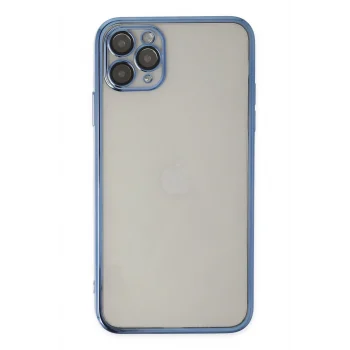 Mey İthalat®   iPhone 11 Pro Kılıf  Lensli Silikon - Açık Mavi