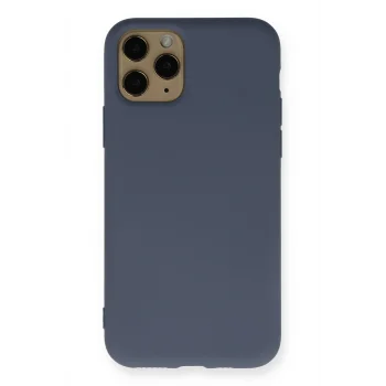 Mey İthalat®   iPhone 11 Pro Kılıf Nano içi Kadife Silikon - Gri