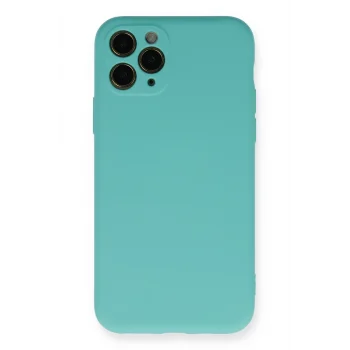 Mey İthalat®   iPhone 11 Pro Kılıf Nano içi Kadife Silikon - Turkuaz