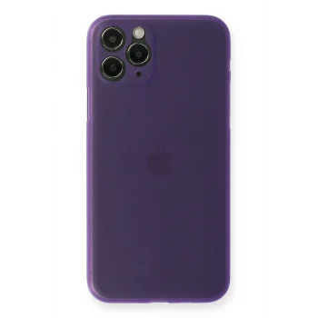 Mey İthalat®   iPhone 11 Pro Kılıf PP Ultra İnce Kapak - Mor