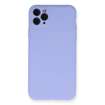 Mey İthalat®   iPhone 11 Pro Max Kılıf Nano içi Kadife Silikon - Lila