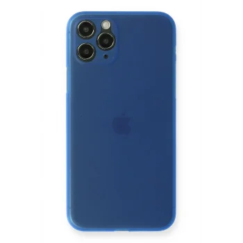Mey İthalat®   iPhone 11 Pro Max Kılıf PP Ultra İnce Kapak - Mavi