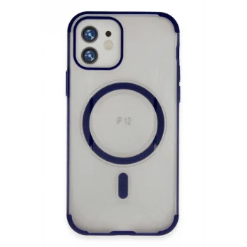 Mey İthalat®   iPhone 12 Hilton Magsafe Kapak - Lacivert
