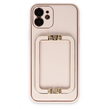 Mey İthalat®   iPhone 12 Kılıf Coco Elit Kapak - Pudra