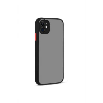 Mey İthalat®   iPhone 12 Kılıf Montreal Silikon Kapak - Siyah