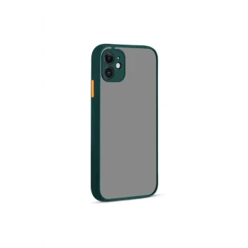 Mey İthalat®   iPhone 12 Kılıf Montreal Silikon Kapak - Yeşil