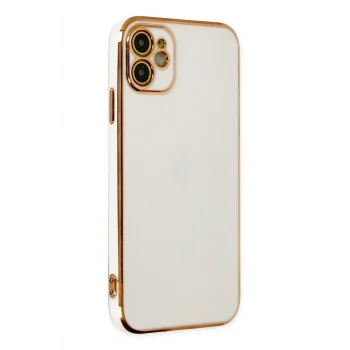 Mey İthalat®   iPhone 12 Kılıf Volet Silikon - Beyaz