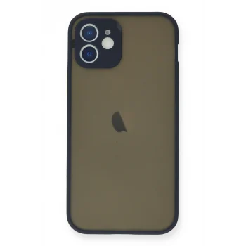 Mey İthalat®   iPhone 12 Mini Kılıf Montreal Silikon Kapak - Lacivert